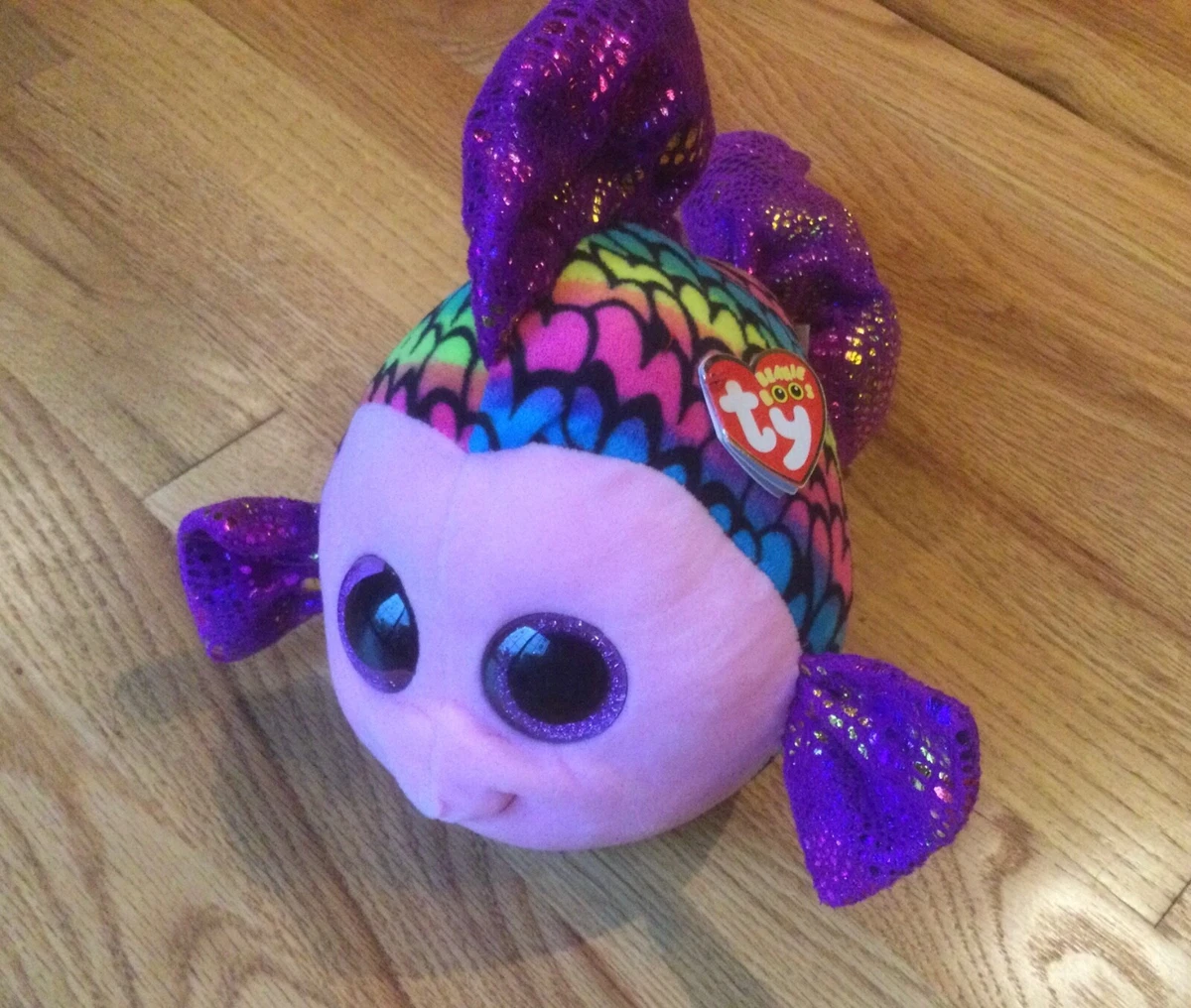 Ty FLIPPY the RAINBOW FISH Beanie Boo Buddy - 12 2017 Release