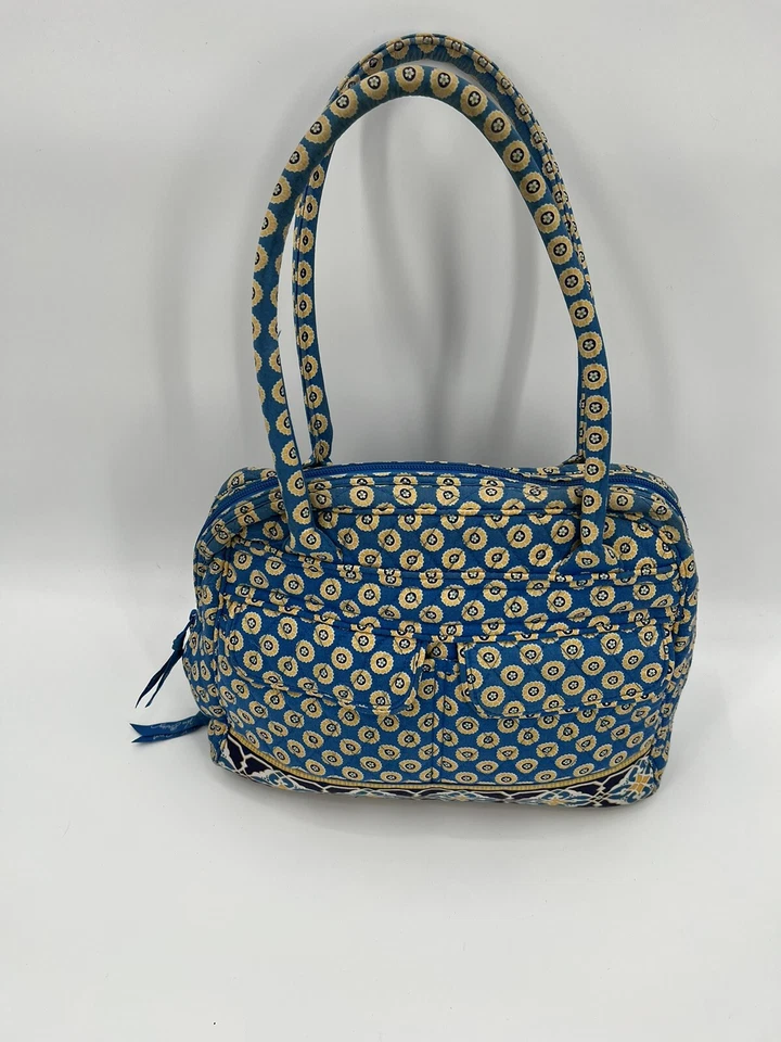 Vera Bradley Riviera Blue Cargo Bag Purse Retired Pattern - Image 3 of 4