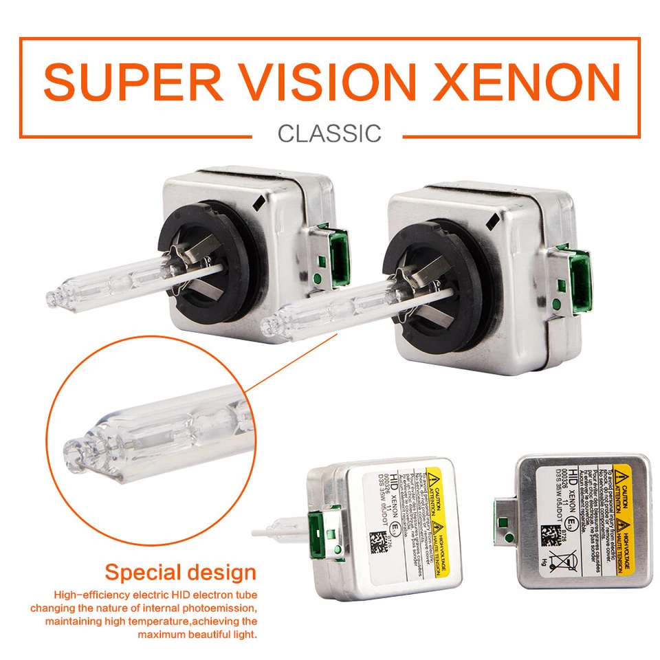 Juego (2) D3S D3C 66340 Reemplazo Para OSRAM Fábrica HID Xenón Faros Bombilla Lámparas Foto 4 de 4