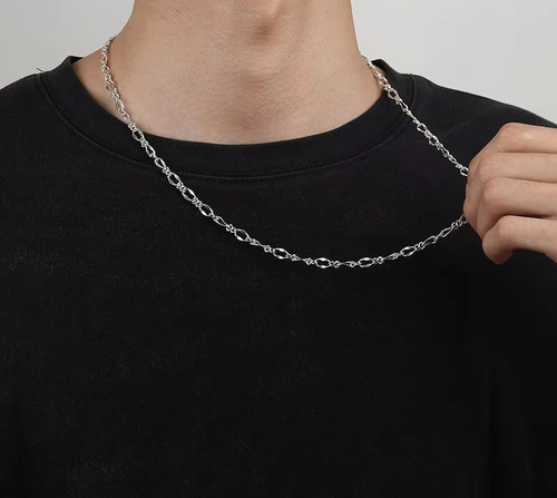 (NEW) Genuine 999 Fine Silver 5MM Knot Link Wave Design Chain Necklace - 22/26" - Picture 5 of 5