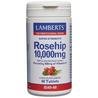 Lamberts Rosehip 10,000mg Tablets (60) BBE 11/2027