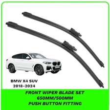 FRONT WIPER BLADES PAIR SET FITS BMW X4 SUV 2018- 2024 OE STYLE FITTING 26/20