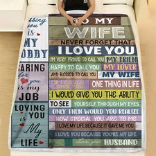 To My Wife Fleece Blanket, Never Forget That I Love You, Great Gift For Wife,Her