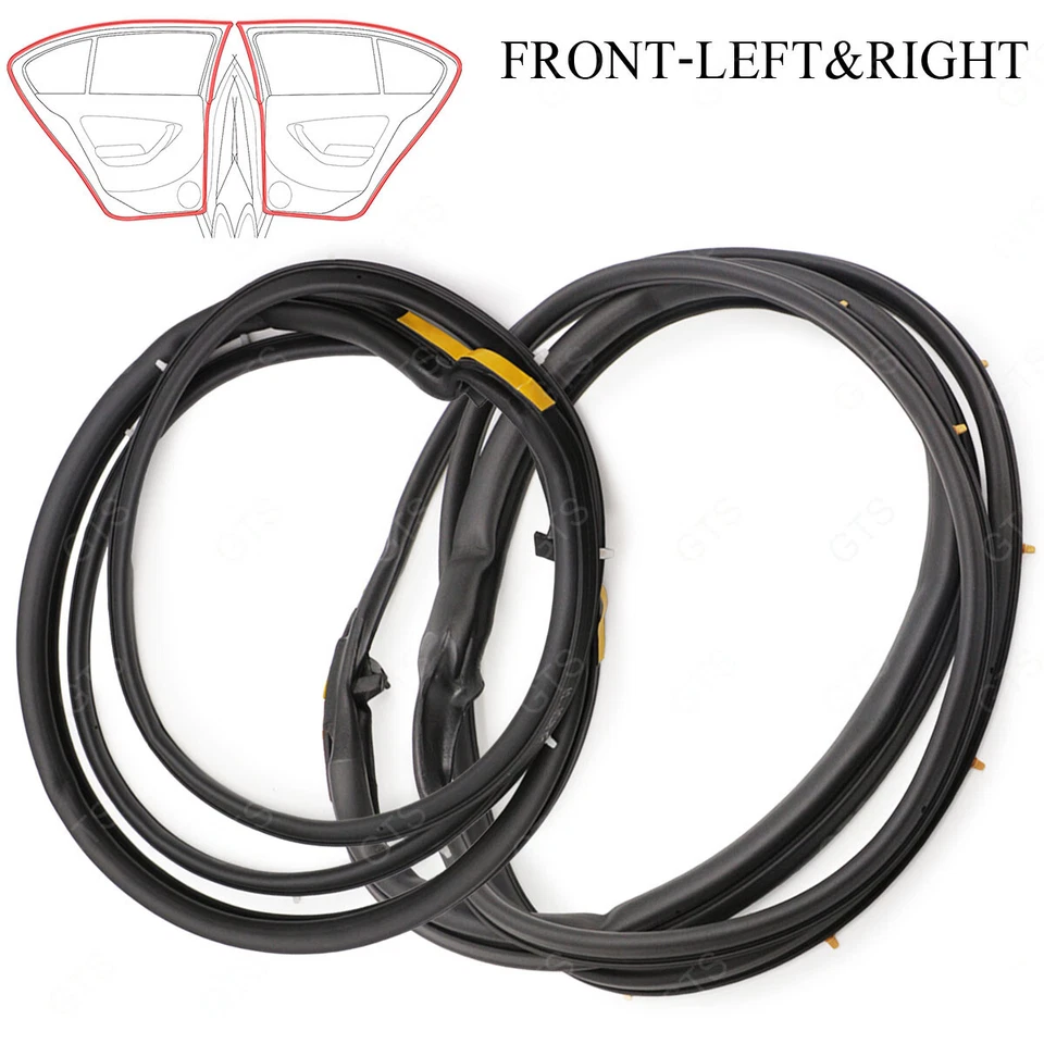 For Toyota Corolla AE EE 92 1987 - '90 Pair Front Door Rubber Seal Weatherstrip - Image 4 of 4