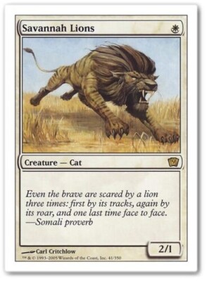 Savannah Lions 9th Edition NM White Rare MAGIC THE GATHERING MTG