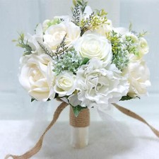 Artificial Handmade Rose Flowers Wedding Bouquets Bridesmaid Holding Flower