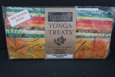 TONGA TREATS Treat Square PUNCH 40 10" Batik Fabric Squares Timeless Treasures
