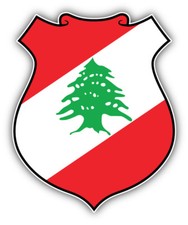 Lebanon Coat Of Arms Car Bumper Sticker Decal - 3'', 5'' or 6''