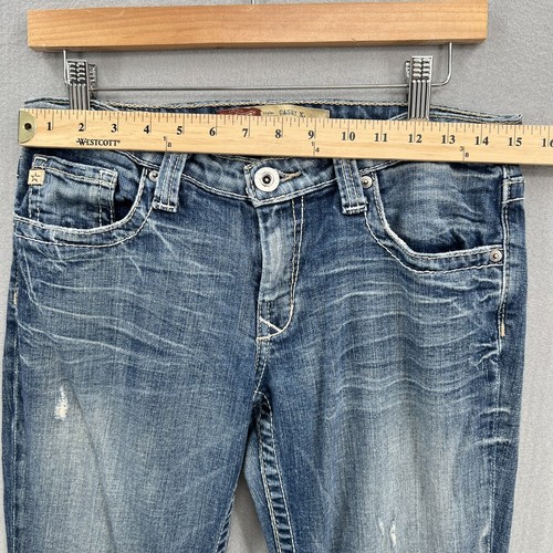 BIG STAR Women's Stretch Casey K Slim Boot Low Rise Fit Blue Jeans Size 30R Flap - Picture 8 of 10