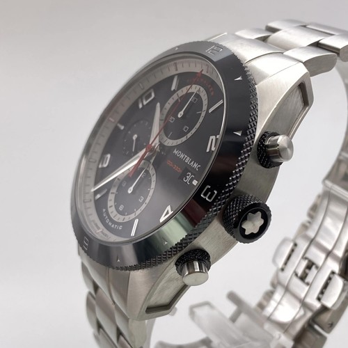 Montblanc Timewalker 43mm Acier Chronographe Cadran Noir Montre Automatique - Photo 4 sur 7