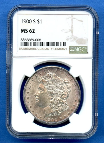 1900 S NGC MS62 Morgan Silver Dollar $1 US Mint Rare Key Date Coin 1900-S MS-62 
