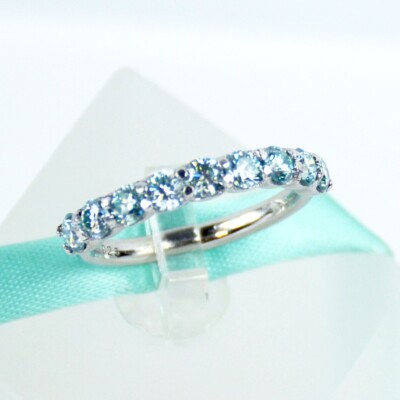 3 Karat Behandelt Blau Diamant Band Tolle Glanz VVS1 Zertifiziert! Verlobung