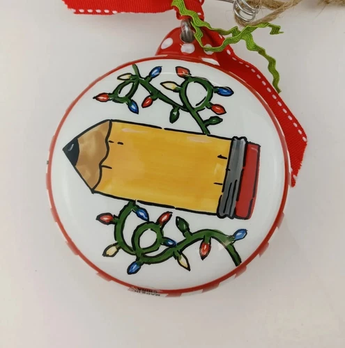 Glory Haus Puff Ceramic Ornament Teacher Pencil - Thumbnail 4