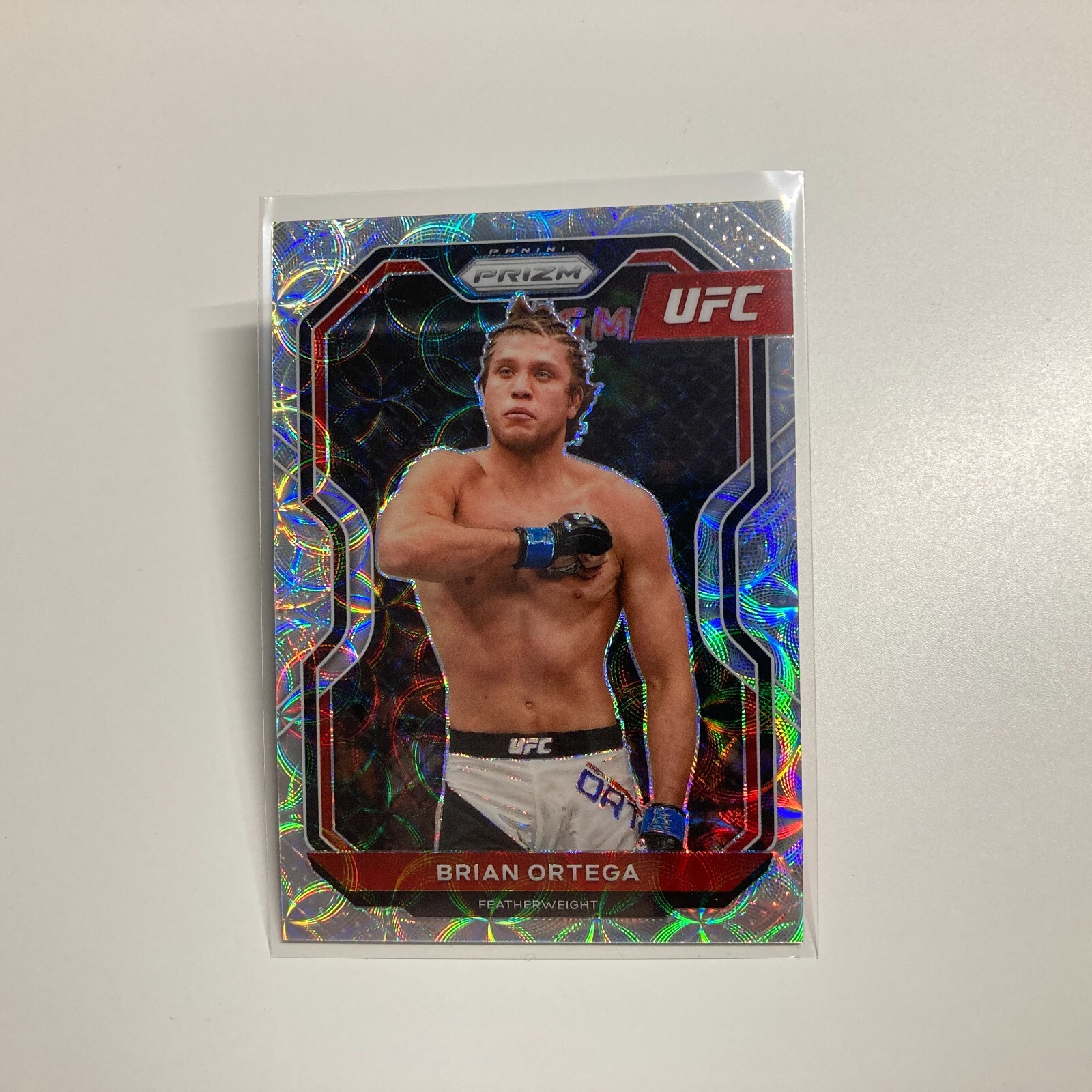 Brian Ortega 2021 Panini Prizm UFC Premium Box Set Scope Prizm Card 47/99 #48