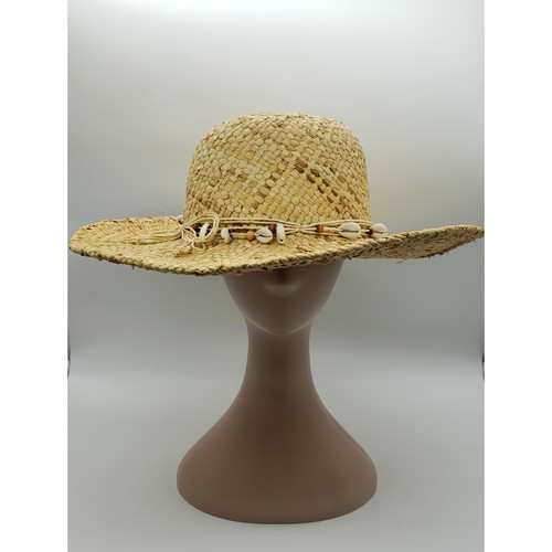 Sea Shell Trim Tan 100% Straw | eBay