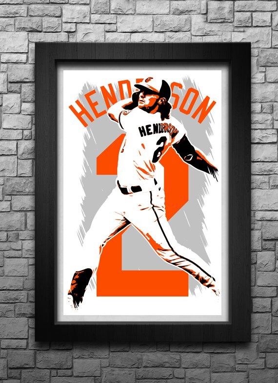 GUNNAR HENDERSON art print/poster BALTIMORE ORIOLES FREE S&H! JERSEY