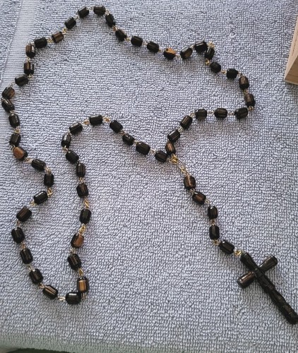 Polierter Holzperlen Rosenkranz leicht 22 Zoll - Bild 1 von 5