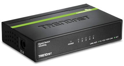 TRENDnet TEG-S50g  5-Port Gigabit External Switch With Power Supply