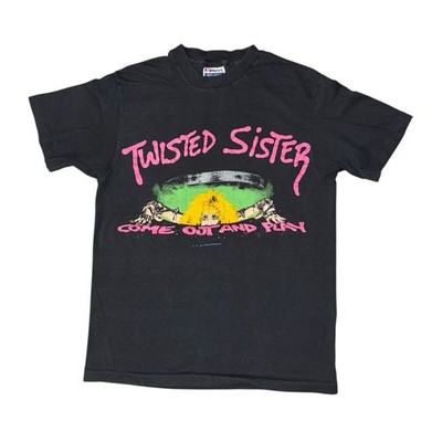 Vintage Twisted Sister T-Shirt Gr. S schwarz 1986 Bad Attitude Tour 80er Rock Band