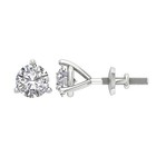 Martini Prong Set Solitaire Stud Earrings 0.80Ct Natural Diamond 14K Yellow Gold — photo 6