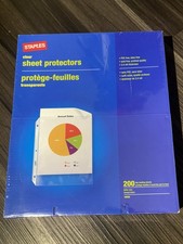 Staples Standard Sheet Protectors 200/Pack 10525 New Sealed