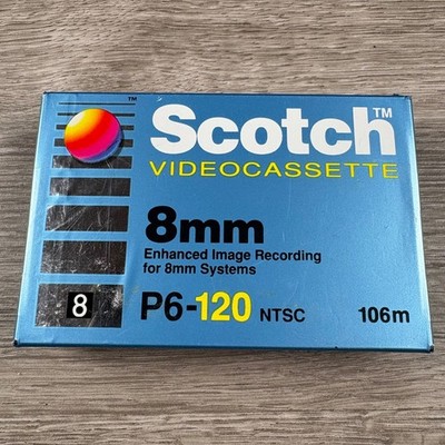 Scotch Video Cassette 8mm P6-120 NTSC 106m Japan 3M 1991