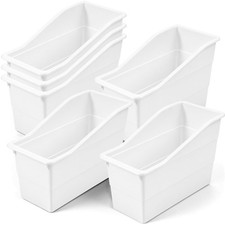 6 Pack Book Bins for Classroom Library, Storage Organizer Bins Holders, 11.4 ...