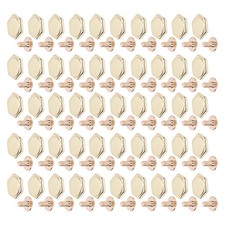 50 Set Hex Rivets Metal Back Slot Screw Delicate Finish Binding Stud Leather UK