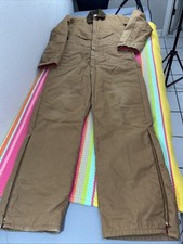 Walls Zero Zone Thinsulate Cotton Duck Brown Coveralls Men s LG Tall Chest 42-44