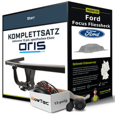 Für FORD Focus Fliessheck II Typ DA Anhängerkupplung starr +eSatz 13pol 08- Set