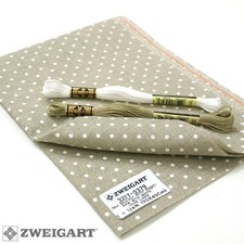 Zweigart Linen 36ct Linen Edinburgh Petit Point Raw with White 3217-5379