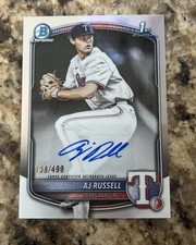 2025 Bowman Chrome Draft AJ Russell Refractor 1st Bowman Auto #’d 138/499