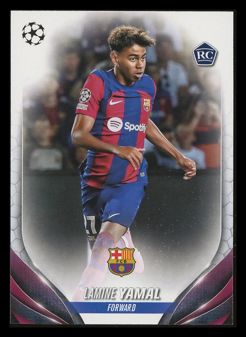 Lamine Yamal 2023 Topps UEFA Champions League FC Barcelona RC #64 view 1