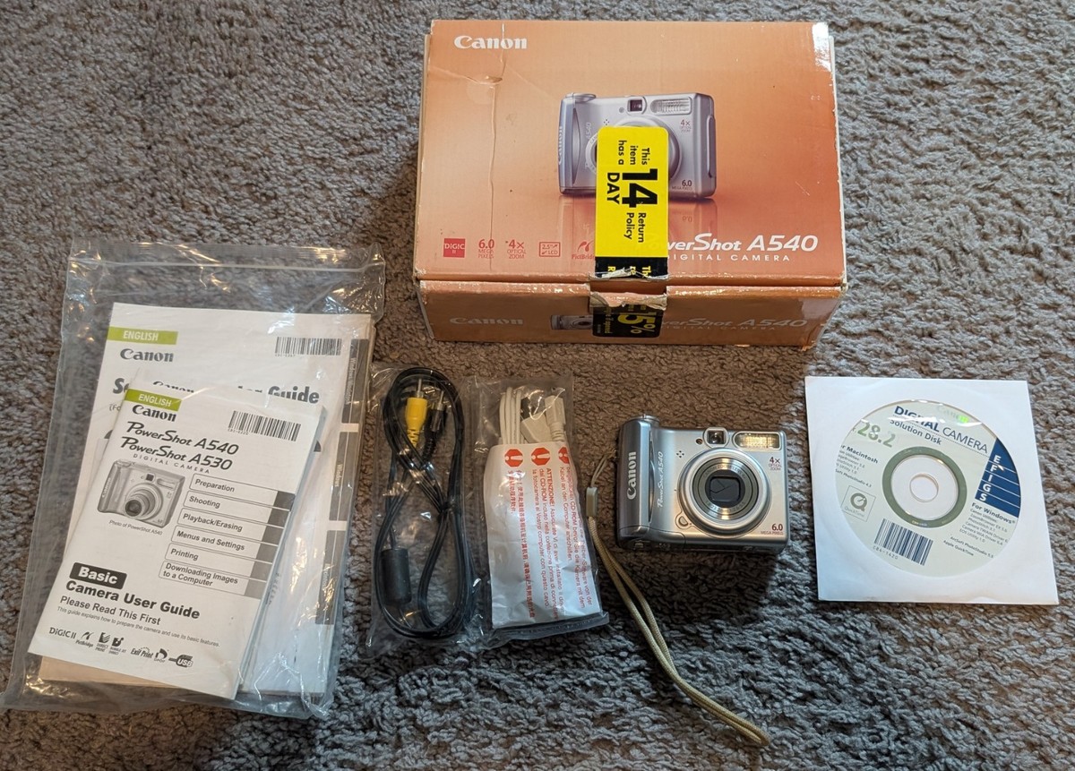 【完動品 実写済】Canon PowerShot A540 デジタルカメラ 単3 Amazon.com : Canon PowerShot A540 6MP Digital Camera with 4x
