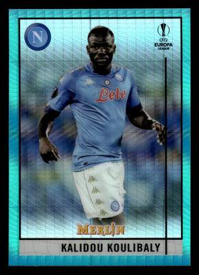 Kalidou Koulibaly 2020-21 Merlin Chrome UEFA Champions League Aqua Prism #63