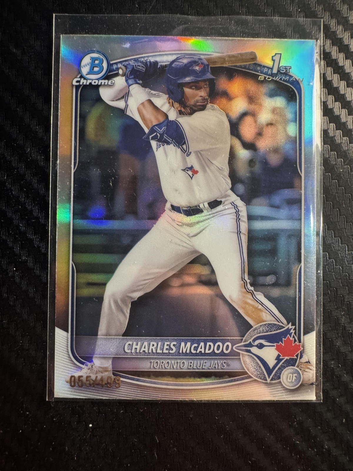 2025 Bowman #BCP-150 Charles McAdoo Chrome Prospects Refractor #/499
