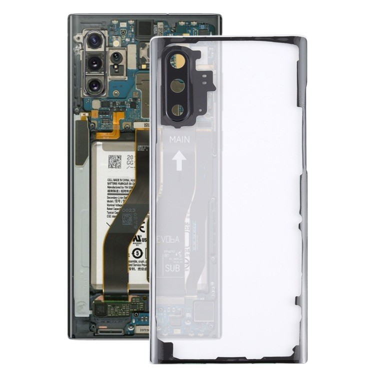 Transparent Back Glass Cover For Samsung Galaxy Note 10 N970 N9700 Replace ACUS
