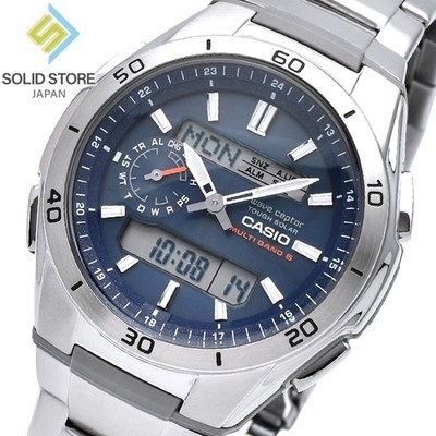 CASIO WAVE CEPTOR WVA-M650D-2AJF Radio Solar Analog Digital Watch Navy ...