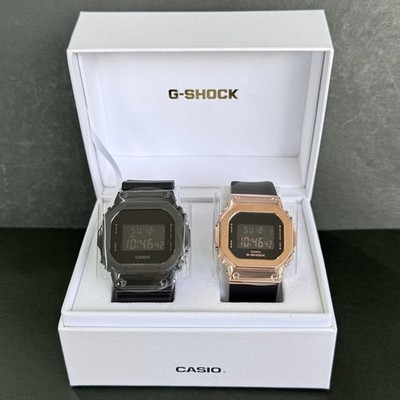 CASIO G SHOCK men s GM 5600UB 1JF and ladies GM S5600UPG 1JF digital black pink