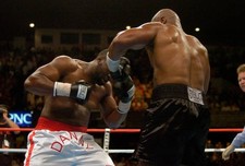 Danny Williams white trunks and Mike Tyson black trunks fights eac 2004 Photo 36