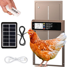 Automatic Chicken Coop Door Solar Powered, LCD Display Automatic Chicken Door wi