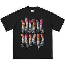 CIG BUTTS Boxy Vintage Shirt Graphic T-shirt Oversized Boxy Streetwear Y2K 