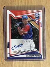 Christian Perez 2022 Panini Elite Extra Edition Baseball Rookie Autograph #216