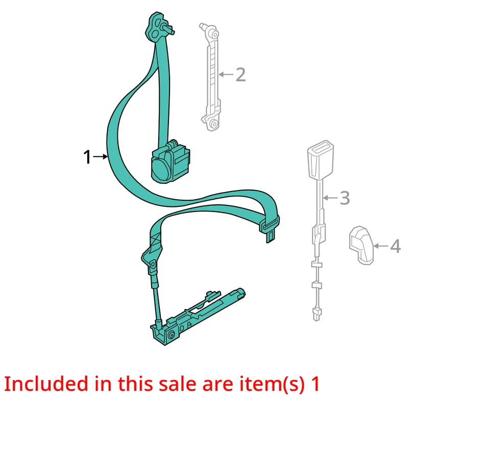Cinturón de seguridad cubo delantero pasajero retractor se adapta a 17-20 RENEGADE 10287018 Foto 4 de 4
