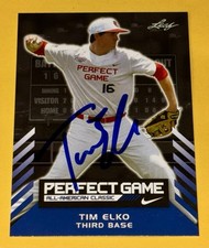 Tim Elko SIGNED 2016 Leaf Perfect Game Card #DI-08 RC Auto Chicago White Sox