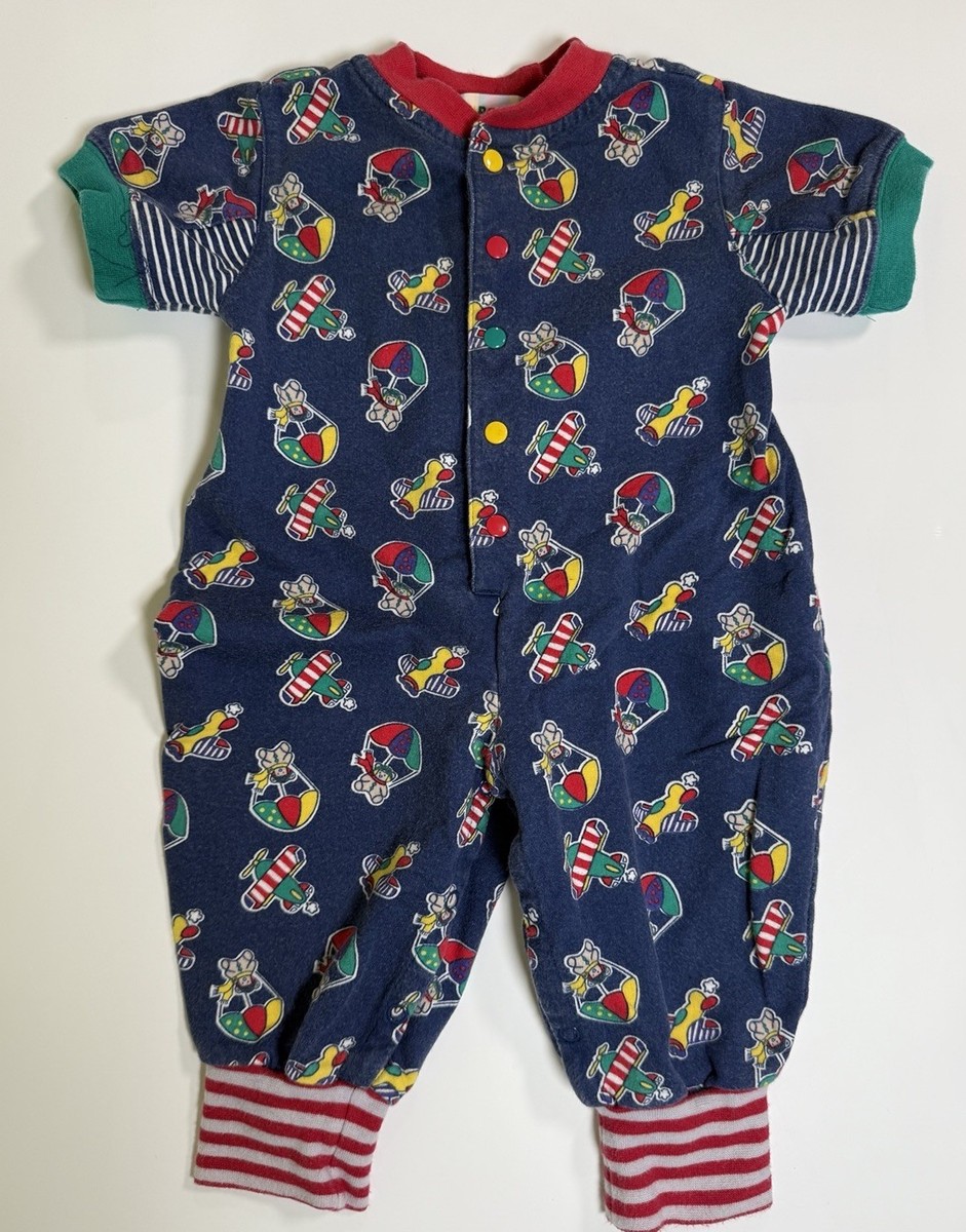 vintage gymboree ワンピース　キッズビンテージ　oshkosh Vintage Gymboree Romper Coverall Plane Teddy Bear Parachute