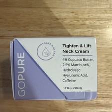 Tighten And Lift Neck And Chest Cream Anti Aging Firming GoPure 1.7 oz Exp 3/28