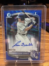 2025 Bowman Draft 1st Sean Gamble Blue Wave Refractor Auto /150