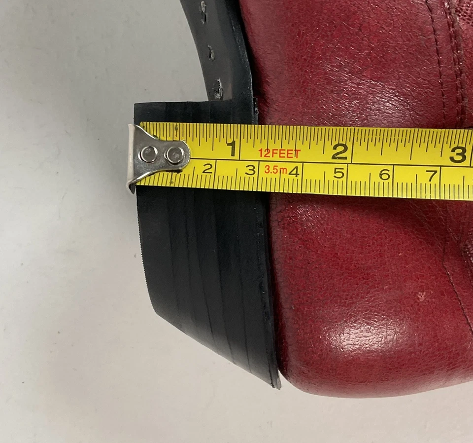 Botas vaqueras vintage rojas Panhandle 6,5 B hechas a mano Foto 3 de 4