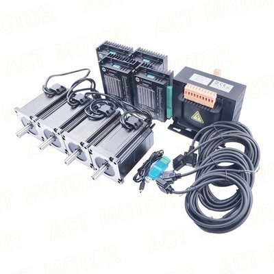 4 Axis kit Nema34 Closed Loop Schrittmotor 6A 9Nm & Treiber CS86H 13A Trafo 70V
